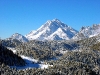 La mole piramidale dell\'Antelao dalla spianata del Forte Alto di Col Vidal