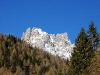 Il castello dolomitico del Ciarìdo dai pressi di Larzede, in salita verso Pian dei Buoi