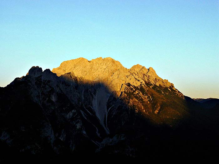 Tramonto su Tudaio, Crissin e Pupera Valgrande da Soramizoi