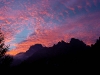 Tramonto su Croda Bianca, Ciastelin e M. Ciarìdo dalla chiesetta della Madonna del Ciareido