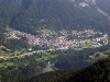 Il paese di Lozzo di Cadore ripreso dal sentiero di salita al Montanel.