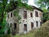 Vista prospettica delle facciate sud-est ed est del mulino detto dei Pinza.