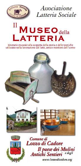 pieghevole Museo della Latteria di Lozzo di Cadore