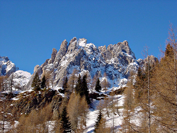  M.Ciarìdo visto da Cianpo de Cros poco prima dell'arrivo a Pian dei Buoi