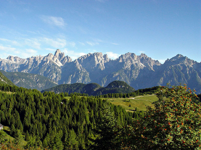 Le Dolomiti d'Auronzo dal Paterno alla Croda da Campo dai colli di Pian dei Buoi