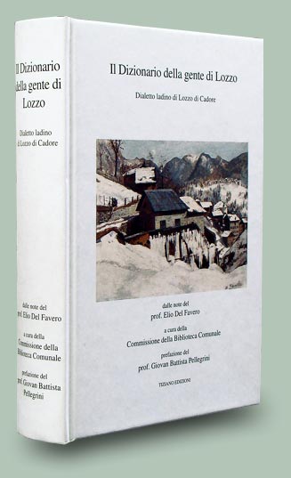 copertina del libro dizionario della gente di lozzo: dialetto ladino di Lozzo di Cadore