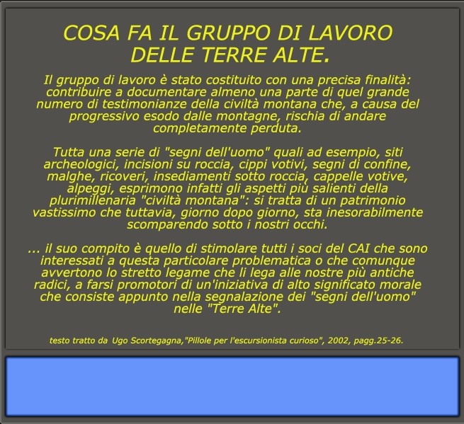 cosa fa il gruppo di lavoro delle Terre ALte