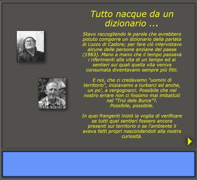 Piano sentieri 1985 - 1990: tutto nacque da un dizionario