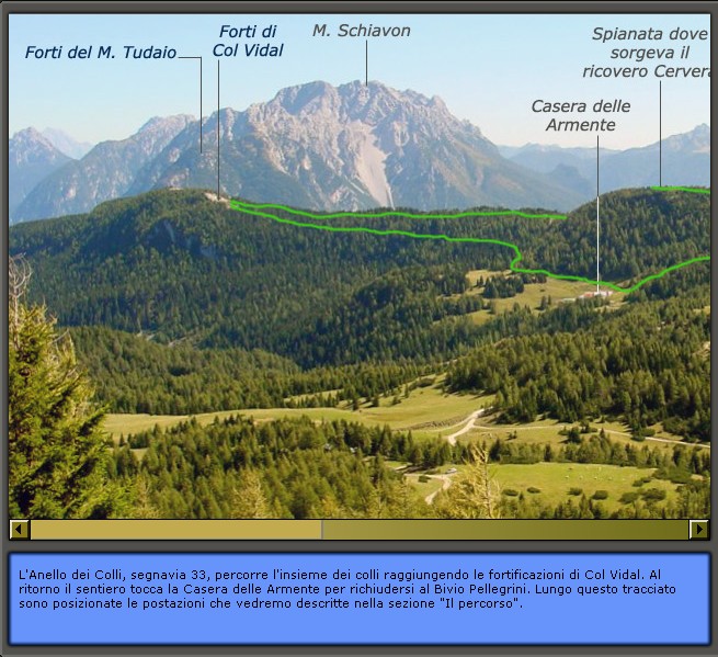 Inquadramento geografico di Lozzo di Cadore: panoramica dell'altopiano di Pian dei Buoi con Anello dei Colli