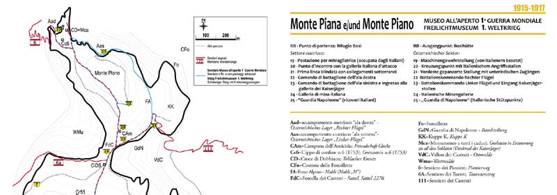 Monte Piana - Panorama 360 - Percorso storico settore austriaco