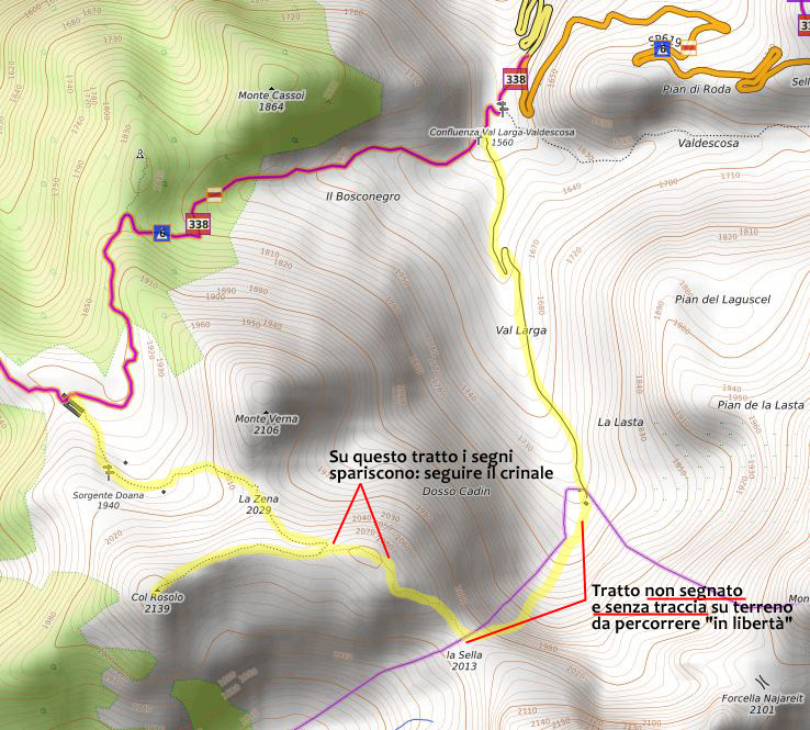 Val Larga, La Sella, Col Rosolo