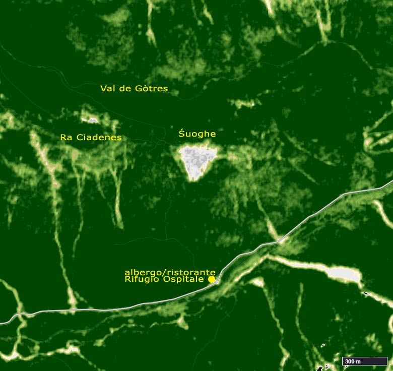 EO Browser 23-07-2019 NDVI; area incendio del 30 giugno 2019 sui Śuoghe - Ospitale - Cortina d'Ampezzo