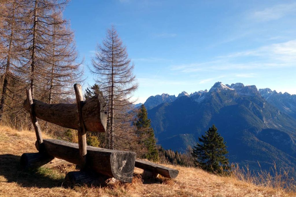 dalla Cresta di Croda verso il Montanel e le Dolomiti d