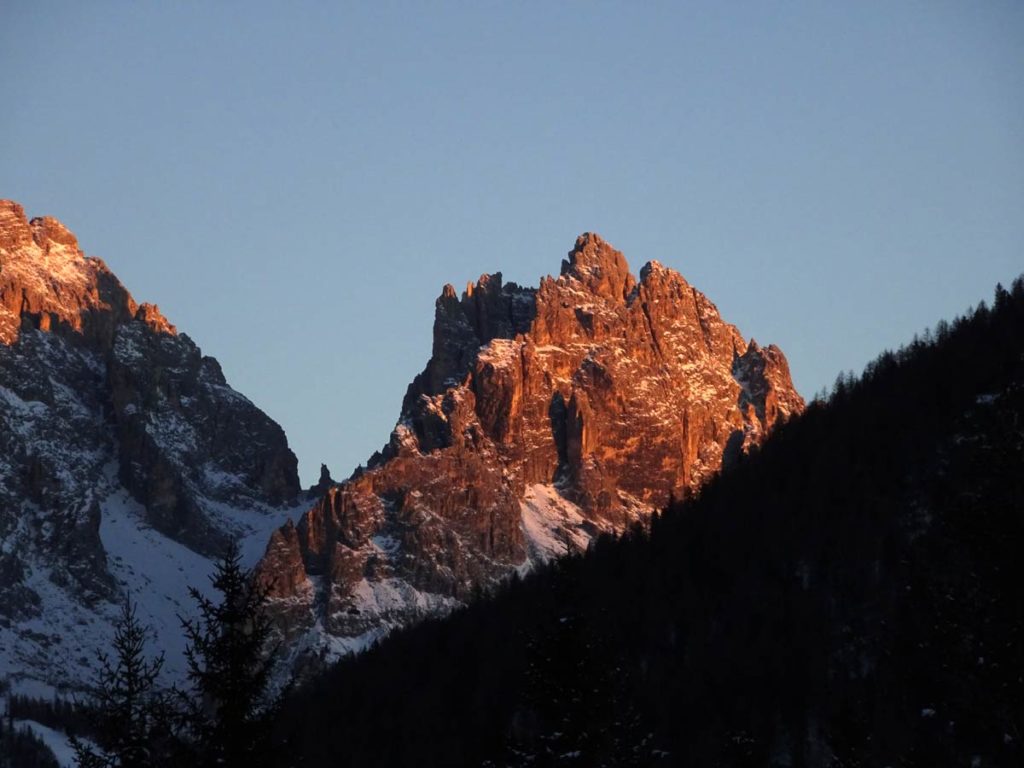 Forcella della Neve, Cima Antonio Giovanni (in ombra), Cima Cadin della Neve, Cima Cadin di Misurina