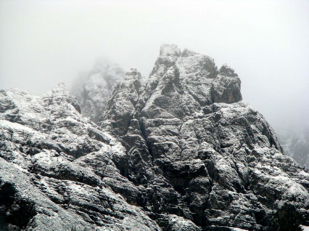 Punta Cozzi e Cima Pitacco nella parte terminale del gruppo del Miaron da Lozzo di Cadore