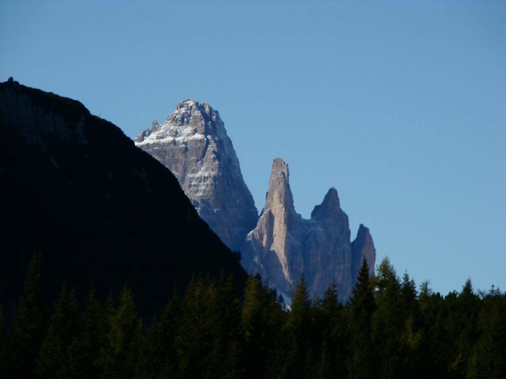 Grande, Piccola, Punta di Frida e Piccolissima di Lavaredo dall