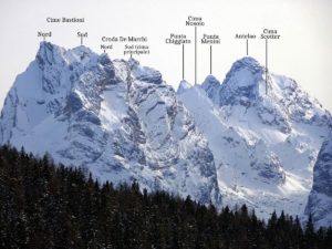 Cime Bastioni (N e S), Croda De Marchi, Punta Chiggiato, Cima Nosoio, Punta Menini, Antelao, Cima Scotter