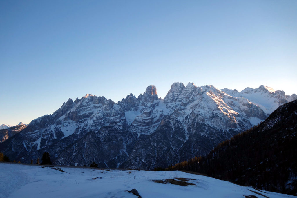 Il gruppo del Cristallo dalla Val di Specie, a 10 minuti dal rifugio Vallandro