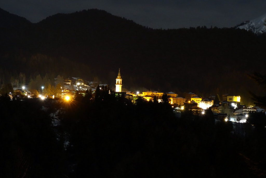 Lorenzago di Cadore da Lozzo una sera d