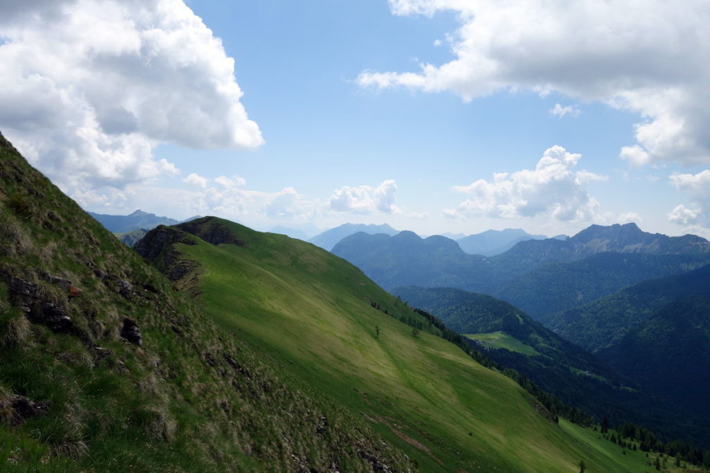 La dorsale del M. Oberkofel con lo slargo prativo di Sauris