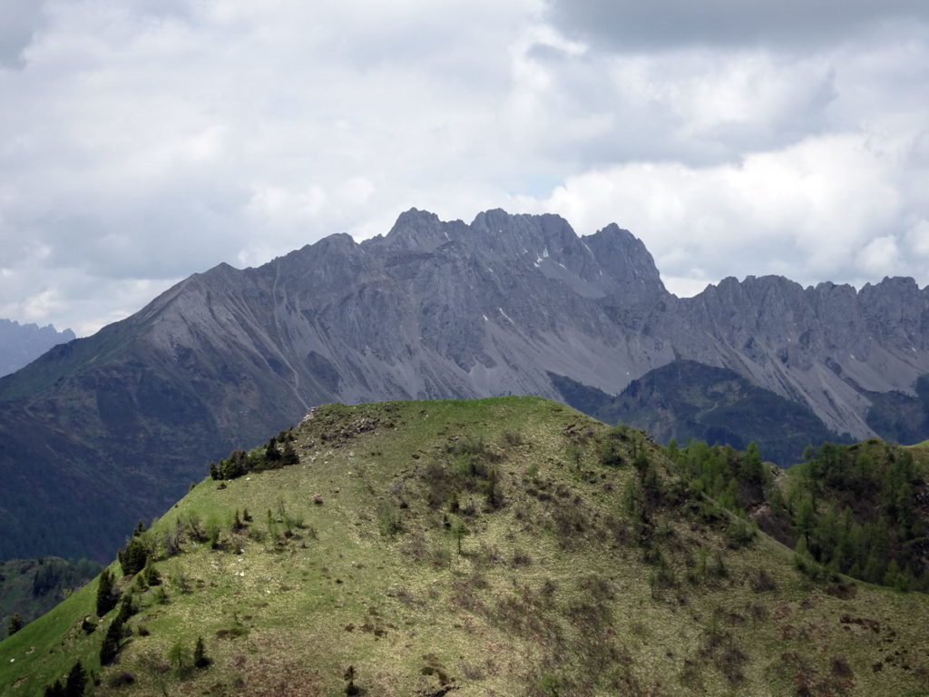 M. Palon dalla dorsale del M. Oberkofel con lo sfondo del Crodon di Tiarfin