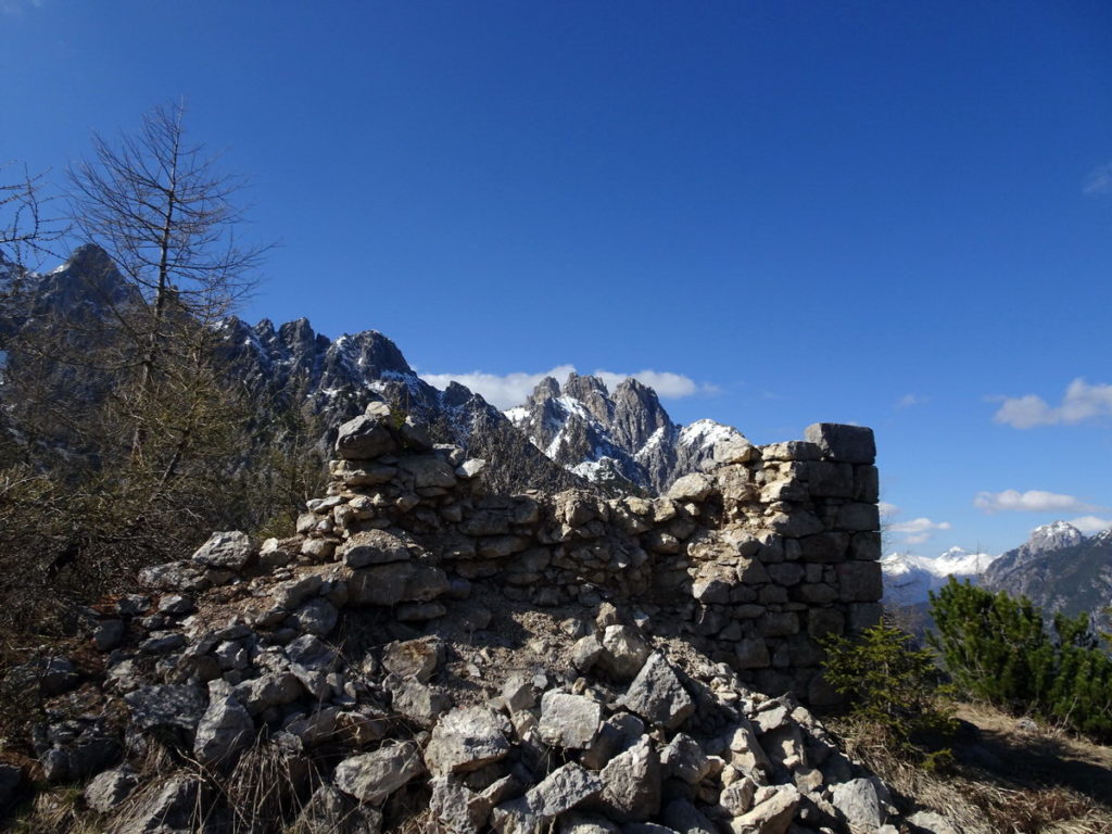 Ex ric overo di guerra di Val Inferno sullo sfondo del M. Cornon