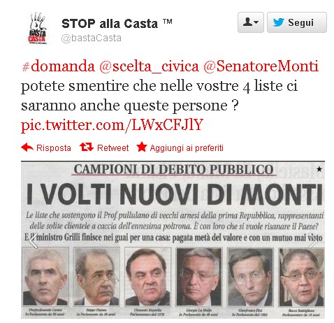 i volti nuovi di Monti